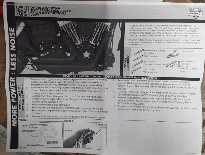SILENCIEUX GRAVES VANCE HINES SHORTSHOTS HARLEY DAVIDSON DYNA 1800-1417