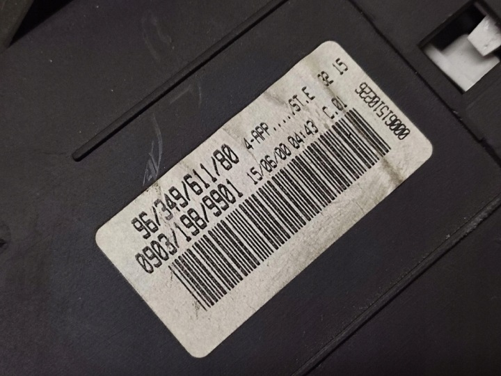 PEUGEOT 206 COMPTEUR TABLEAU DE BORD 9634961180