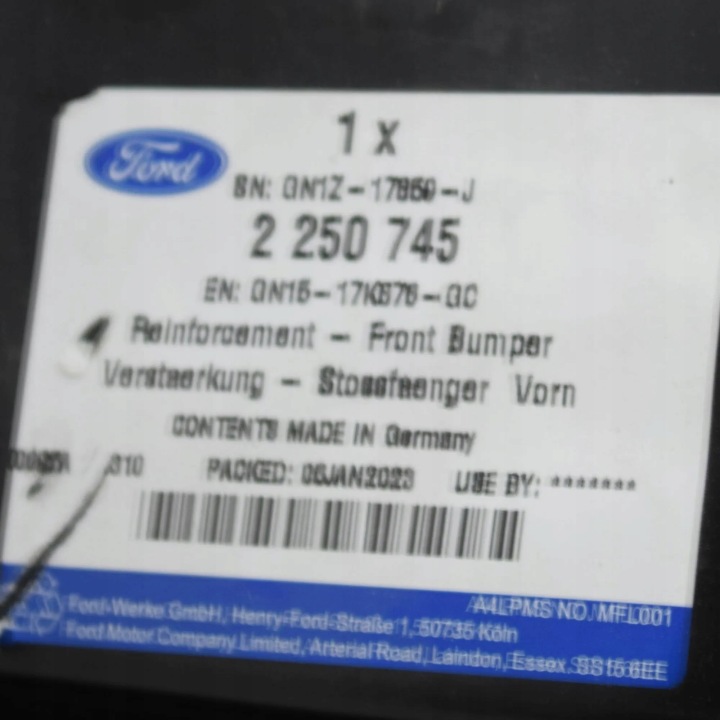 FORD ECOSPORT MK2 RENFORCEMENT PARE-CHOCS AVANT 2250745 GN15-17K876-GC