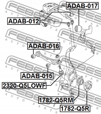 JOINT ROTULE BRAS DE SUSPENSION AVANT INFÉRIEUR AUDI A5/S5 COUPE/SPORTB 2320-Q5LOWF
