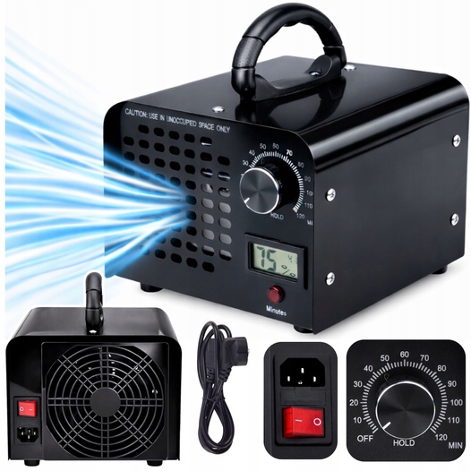 GÉNÉRATEUR OZONU LEAN 60000 MG OZONATOR VERS POMIESZCZEN MONITEUR LCD MINUTERIE