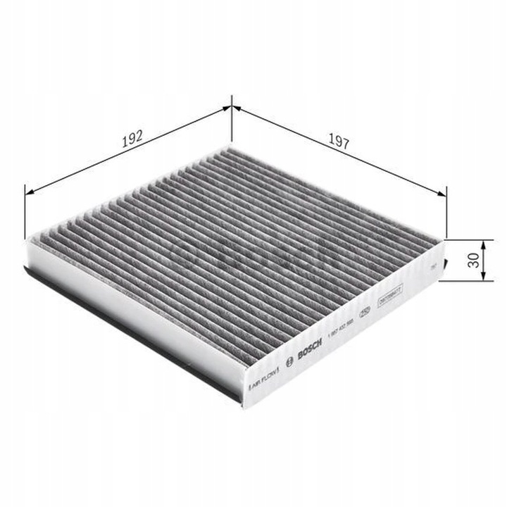 FILTR, VENTILACIÓN PRZESTRZENI PASAZERSKIEJ BOSCH 1 987 432 568 