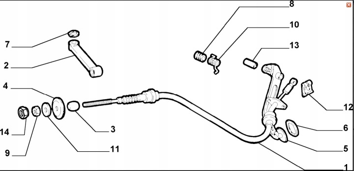 CÂBLE PÉDALES ADHÉRENCE FIAT 46781018