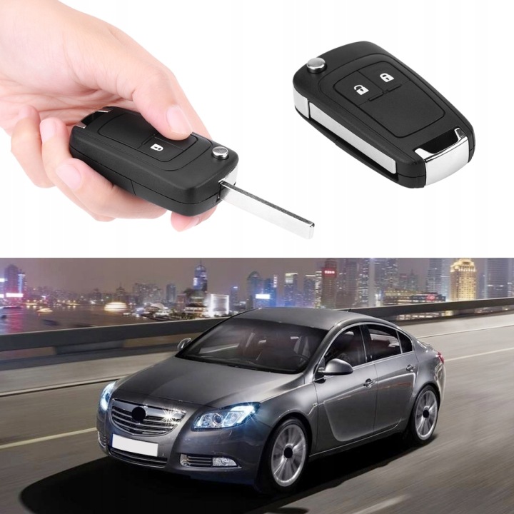 CLÉ CHÂSSIS TÉLÉCOMMANDE 2 BOUTONS SUBSTITUT VERS VAUXHALL OPEL ASTRA INSIGNIA