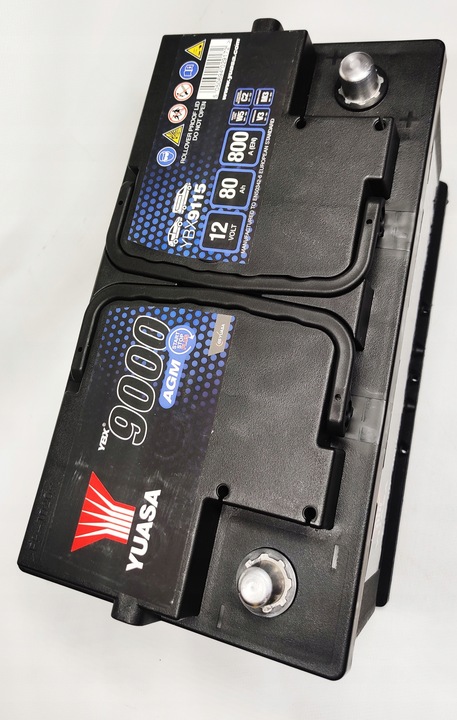 YBX9115 BATTERY YUASA YBX 9115 AGM 12V 80AH 800A P+