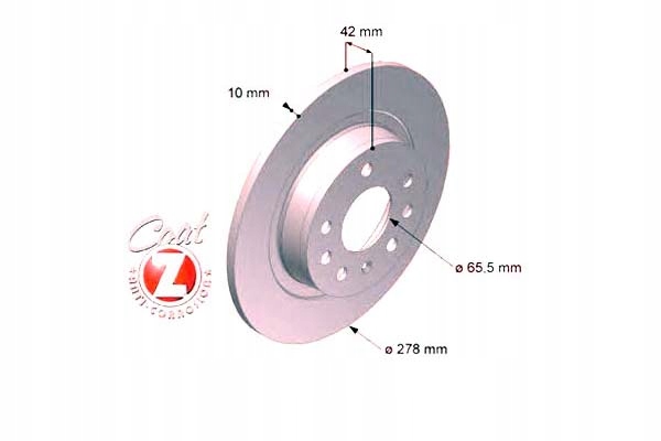 DISCS BRAKE 2 PCS. OPEL ASTRA H 05-10 REAR 2.0 T photo 2 - milautoparts-fr.ukrlive.com