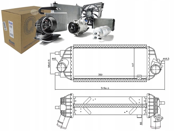 RADIATOR AIR DOAADOWUJACEGO NISSENS 96309 