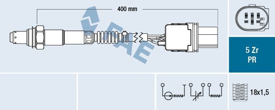 PROBE LAMBDA 75123 FAE CITROEN FORD INFINITI 