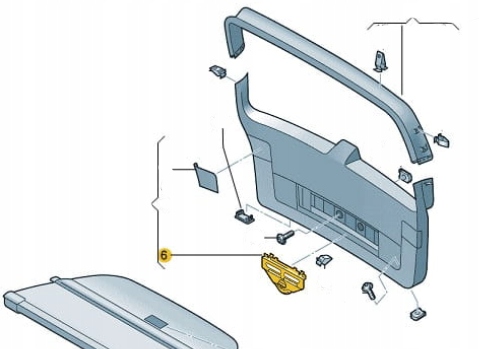 POIGNÉE FIXATION TRIANGLE VOLKSWAGEN PASSAT B6 B7