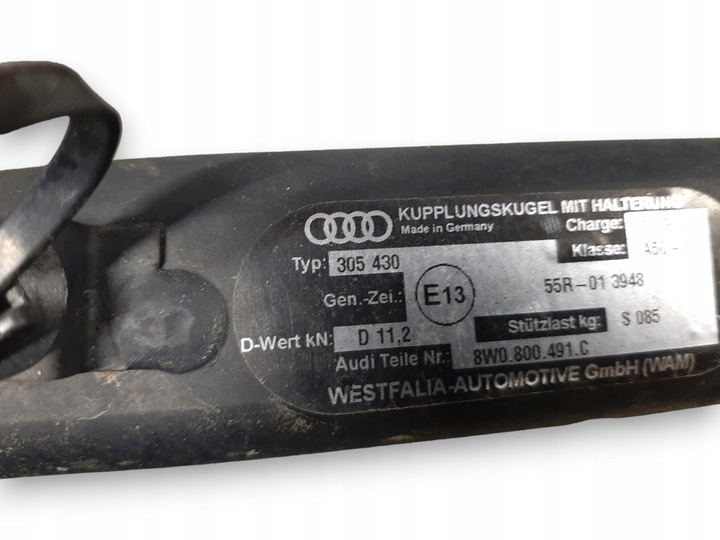 AUDI A4 B9 A5 F5 BARRA DE REMOLQUE GANCHO DE REMOLQUE GANCHO CON MODULEM 8W0800491C / 8W1907383C 