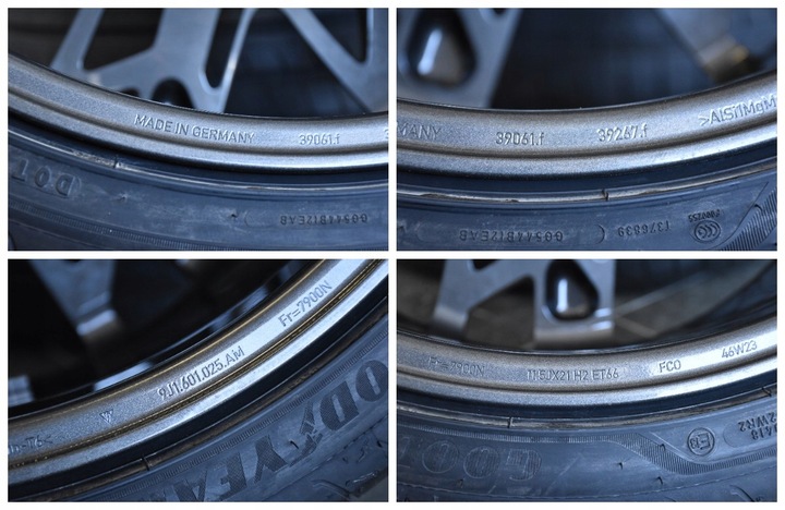 RUEDAS PORSCHE 21 TAYCAN 4, 4S TURBO GTS NUEVO LATO GOODYEAR 2023 KUTE 