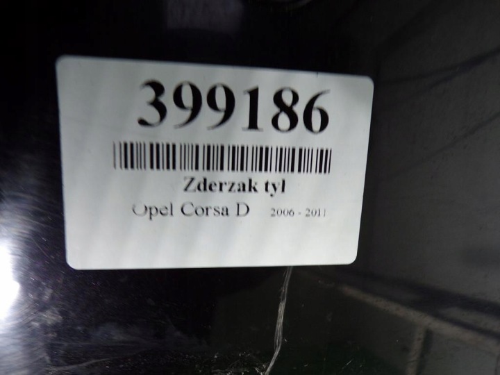 OPEL CORSA D LIFT 2011ROK PARE-CHOCS ARRIÈRE PEINTURE Z20R