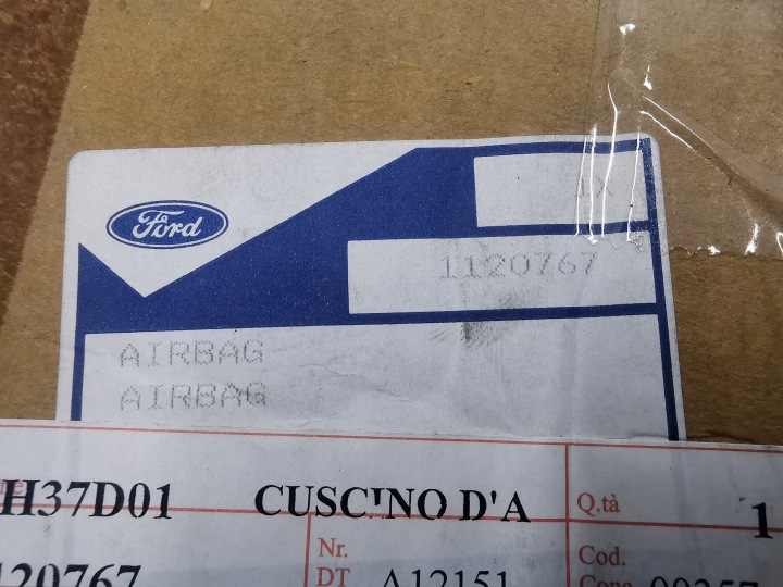 COUSSIN AIRBAG CONDUCTEUR FORD FIESTA 95-02 LIFT 1120767