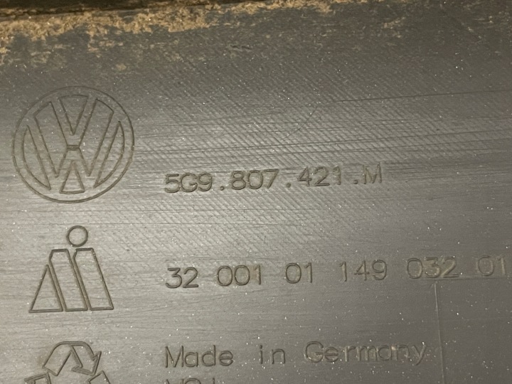 VW GOLF VII LIFT PARE-CHOCS ARRIÈRE ARRIÈRE ARRIÈRE 5G9 UNIVERSEL 5G9807421M