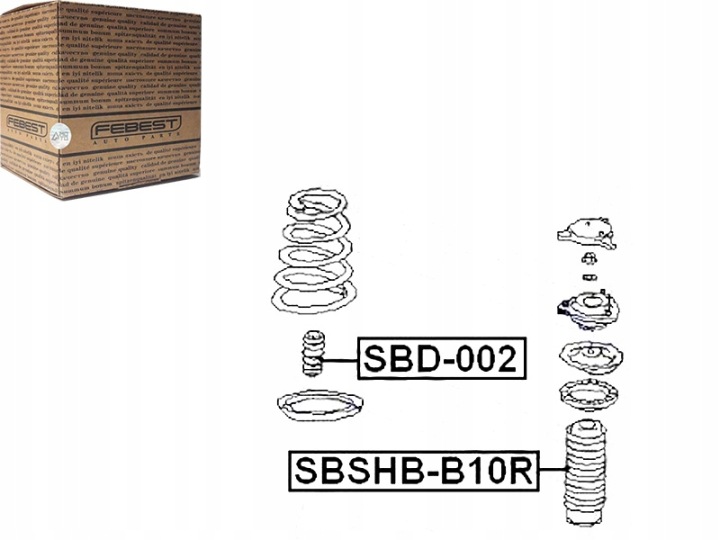 DÉFLECTEUR AMORTISSEUR ARRIÈRE FEBEST SBD-002