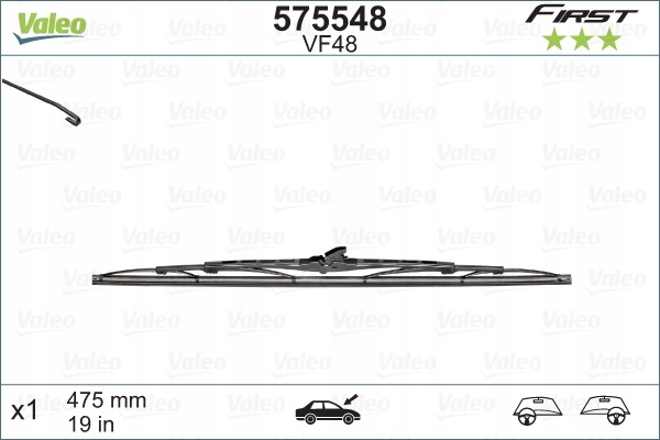 POIGNÉE ESSUIE-GLACES VALEO 575548 AVANT 475 MM