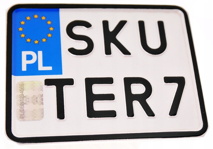 BOARD POLSKA MOTOROWER FOR FRAMES REJESTRACYJNEJ 