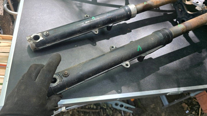 MOTOCYCLETTE PRL JAWA 350 TYPE 634 BIELLETTES SUSPENSION AVANT ORIGINAL