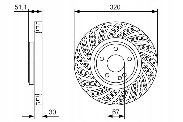 DISCOS DE FRENADO VENTILADO PARTE DELANTERA MERCEDES B 220 CDI 250 