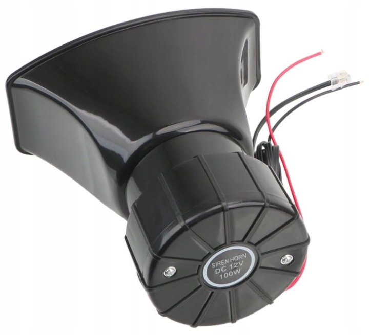KLAXON ÉLECTRONIQUE POLICE MÉGAPHONE ALARME 7 TONNES HAUT-PARLEUR AVERTISSEUR SONORE 100W
