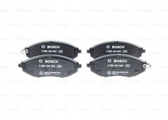 BOSCH PLAQUETTES FREIN CHEVROLET DROIT SPARK 1,0-1,2 10-15