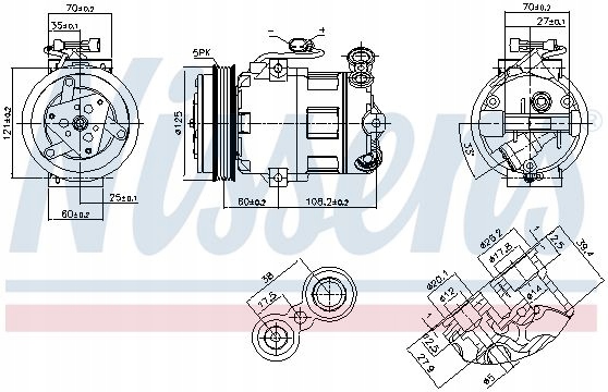 NISSENS COMPRESSEUR DE CLIMATISATION OPEL COMBO TOUR COMBO MINIVAN CORSA C