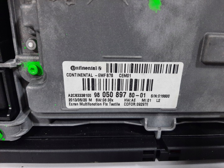 CITROEN C4 PICASSO II 13R PANNEAU COMMANDE RADIO MONITEUR 98011198VV