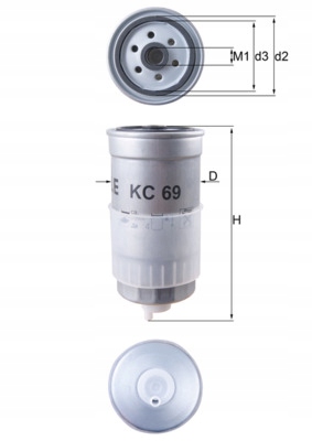 FILTRE CARBURANTS MAHLE KC69 WK845/1