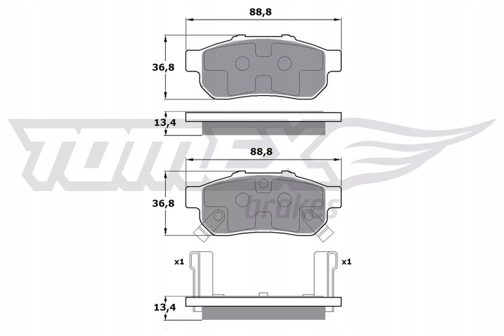 TOMEX BRAKES SABOTS DE FREIN DE FREIN ARRIÈRE HONDA CITY IV V CIVIC V VI 1.2-1.6 1984- photo 2 - milautoparts-fr.ukrlive.com