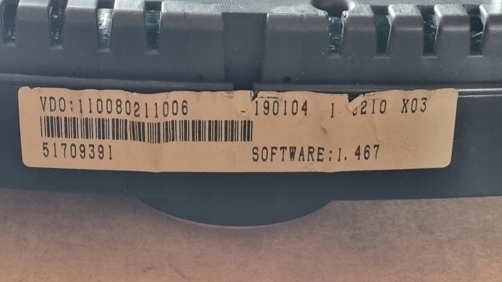COMPTEUR TABLEAU DE BORD LANCIA YPSILON 1,3JTD 51709391 KILOMÉTRAGE 265536KM