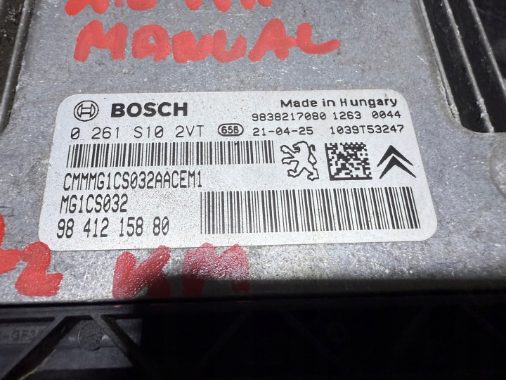 OPEL CORSA F 1.2 THP KIT DE DÉMARRAGE CONTRÔLEUR MOTEUR 9841215880 FUSIBLE