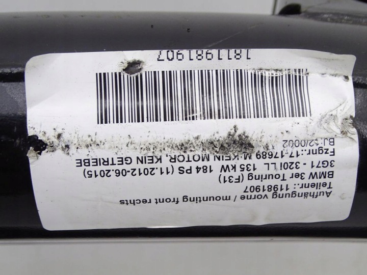 BMW 3 F31 UNIVERSEL 11-18 CHÂSSIS CHÂSSIS BERCEAU ARRIÈRE PARFAIT 10 KM 6851657