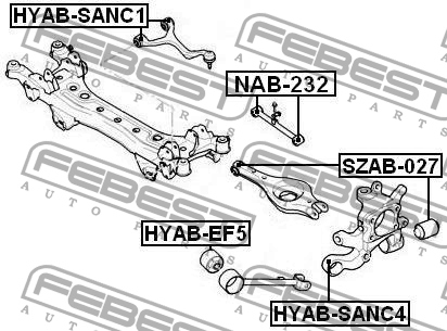 FEBEST MANCHON WAH. HYUNDAI T. SONATA 01- SUZUKI GRAND VITARA 05-