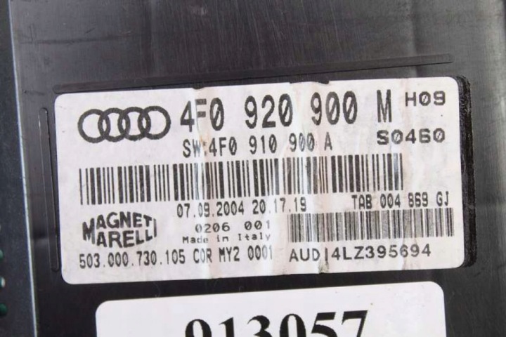 COMPTEUR TABLEAU DE BORD AUTOMATE EUROPE 4F0920900M AUDI A6 C6 2.4 V6 177 KM 04-08