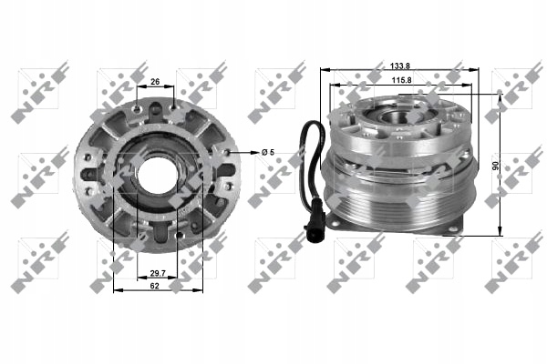 NRF EMBRAGUE DE VENTILADOR DEL RADIADOR IVECO DAILY 3 8140.43N-F1CE0481E 