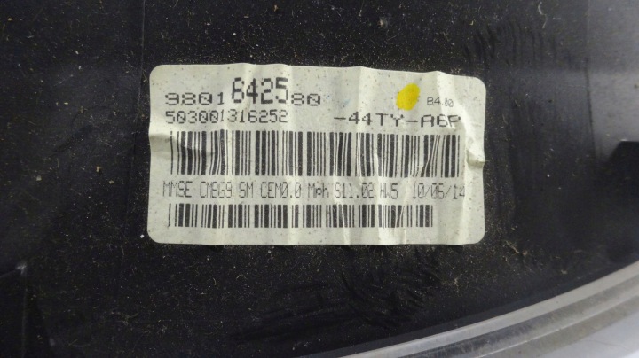 PEUGEOT PARTENAIRE II 14R COMPTEUR TABLEAU DE BORD 98001642580 555001310104 ANGLAIS