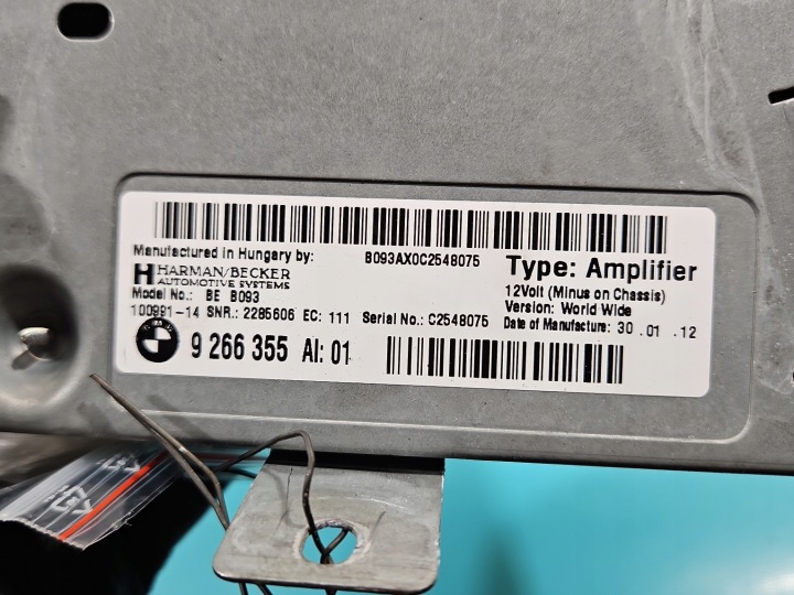 AMPLIFICATEUR HARMAN/BECKER BMW F10 F11 9266355
