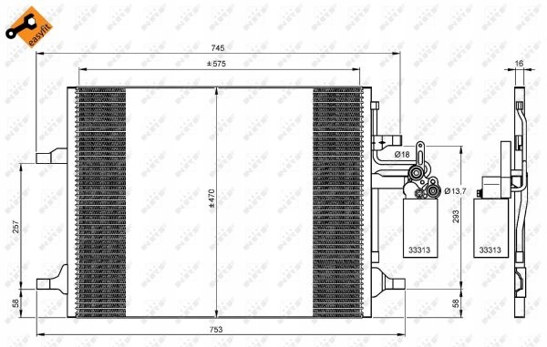 NRF DÉSHYDRATEUR CLIMATISATION AVEC SÉCHEUR CONVIENT VERS VOLVO S60 II, S80 II,