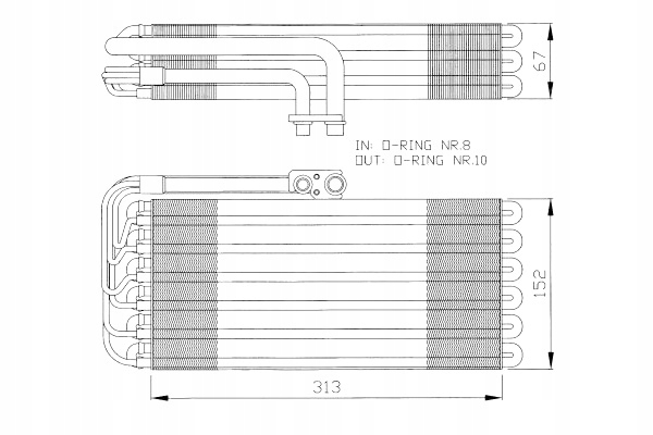 NRF VAPORIZADOR DE ACONDICIONADOR PORSCHE 911 911 TARGA 3.6 3.8 10.93-09.97 