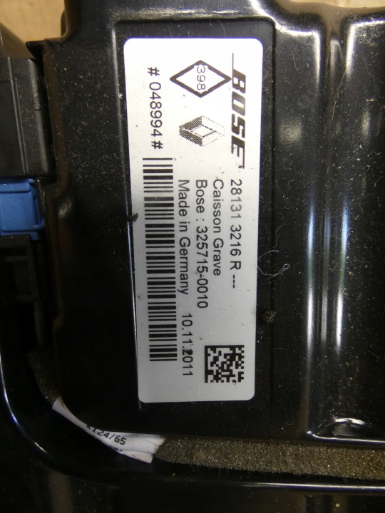 RENAULT SCENIC III AMPLIFICATEUR SUBWOOFER HAUT-PARLEUR BOSE 281313216R 280632729R