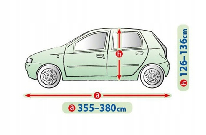 FORRO TOLDO AL AUTO HATCHBACK 355-380CM 