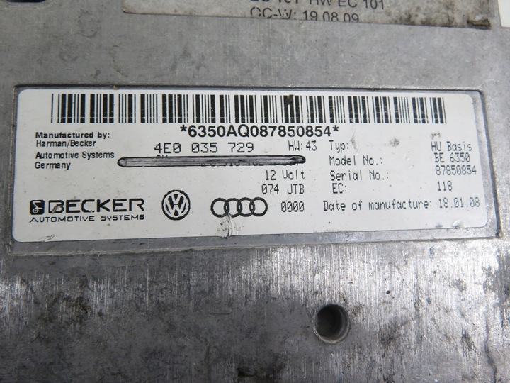 MÓDULO BLUETOOTH AUDI A6 AVANT 4F0910730DX 