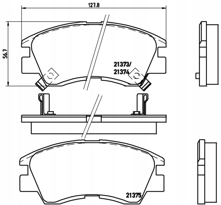 BREMBO DROIT 54 008 KIT PLAQUETTES FREINS FREINS DISQUE