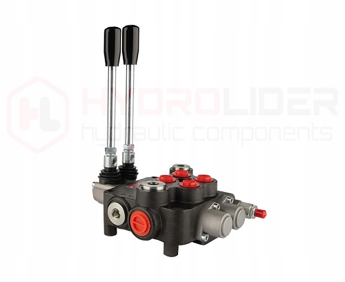 DISTRIBUTOR HYDRAULIC 2 SEKCYJNY 60L 2P80 + PRZYLACZA 22/22 HYDROLIDER 