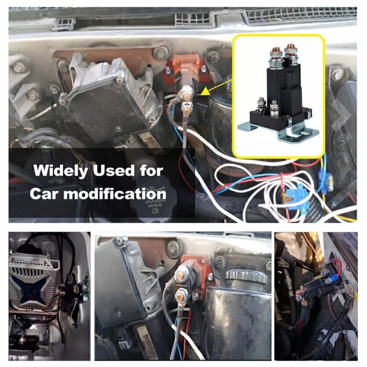 500A RELAIS DÉMARREUR AUTOMOBILE AVEC ZACISKAMI 12V