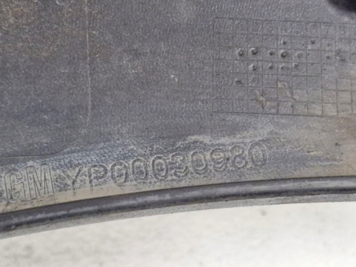 OPEL GRANDLAND X REVÊTEMENT MOULURE GARDE-BOUE DROIT ARRIÈRE YP00030980