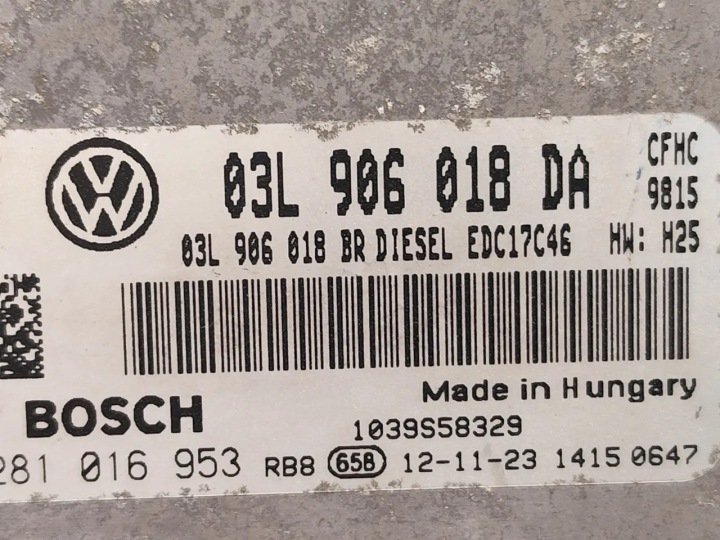 SKODA OCTAVIA CONTRÔLEUR MODULE ECU 2.0 TDI 16V 4X4 DIESEL 103KW (140 HP)