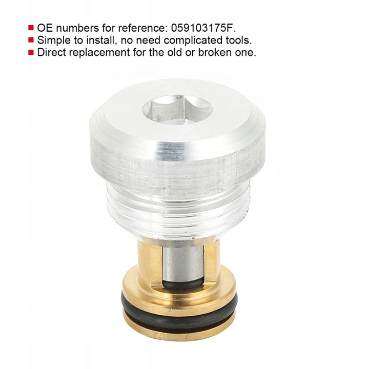 SOUPAPE INVERSE PRESSION PRESSION HUILES A6 A4 059103175F STOP ALUMINIUM
