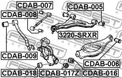 8/5000 PERNA PALANCA 3220-SRXR FEBEST CADILLAC CTS 