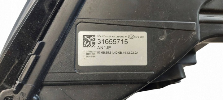 PROJECTEUR DROIT OE 31655715 COMPLET LED VOLVO XC90 II EUROPE 15-